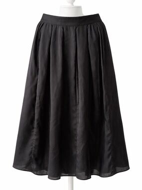Black A-Line Midi Skirt - Unbranded